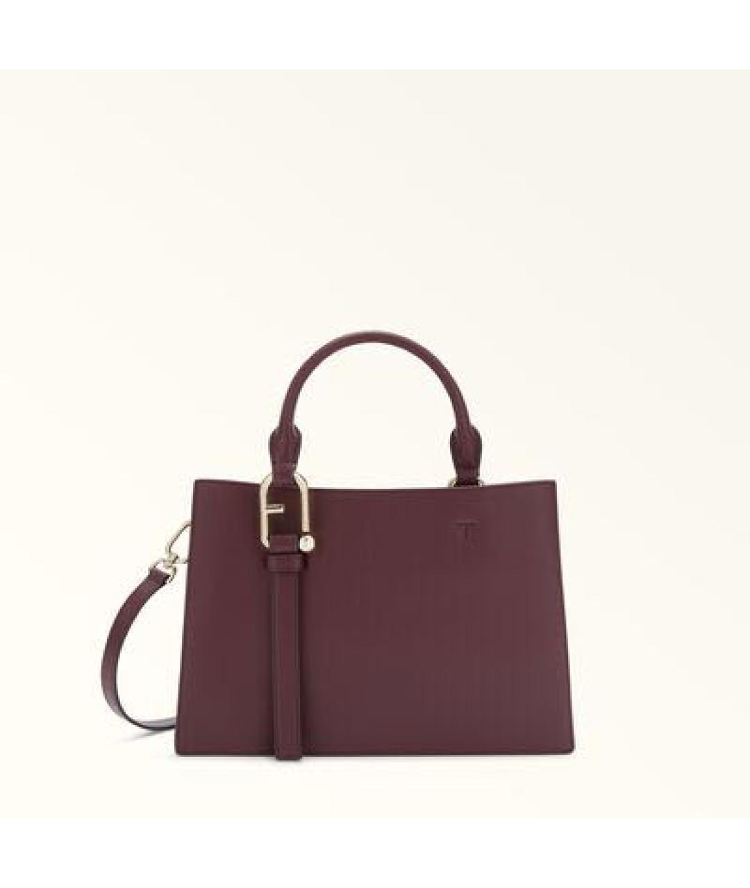 FURLA Бордовая кожаная сумка тоут, фото 7