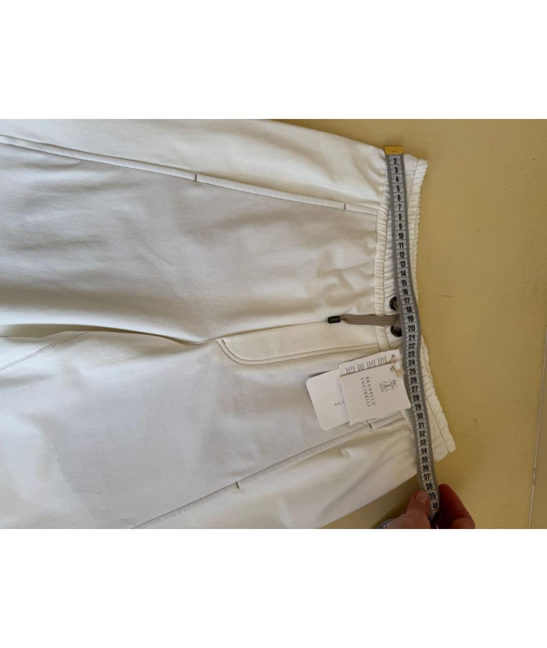 BRUNELLO CUCINELLI Белые спортивные брюки и шорты, фото 5