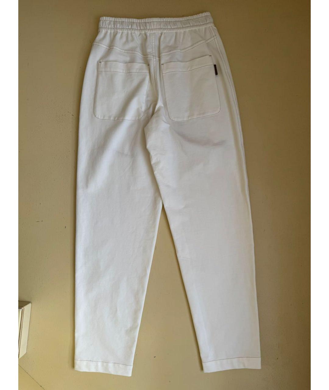 BRUNELLO CUCINELLI Белые спортивные брюки и шорты, фото 2