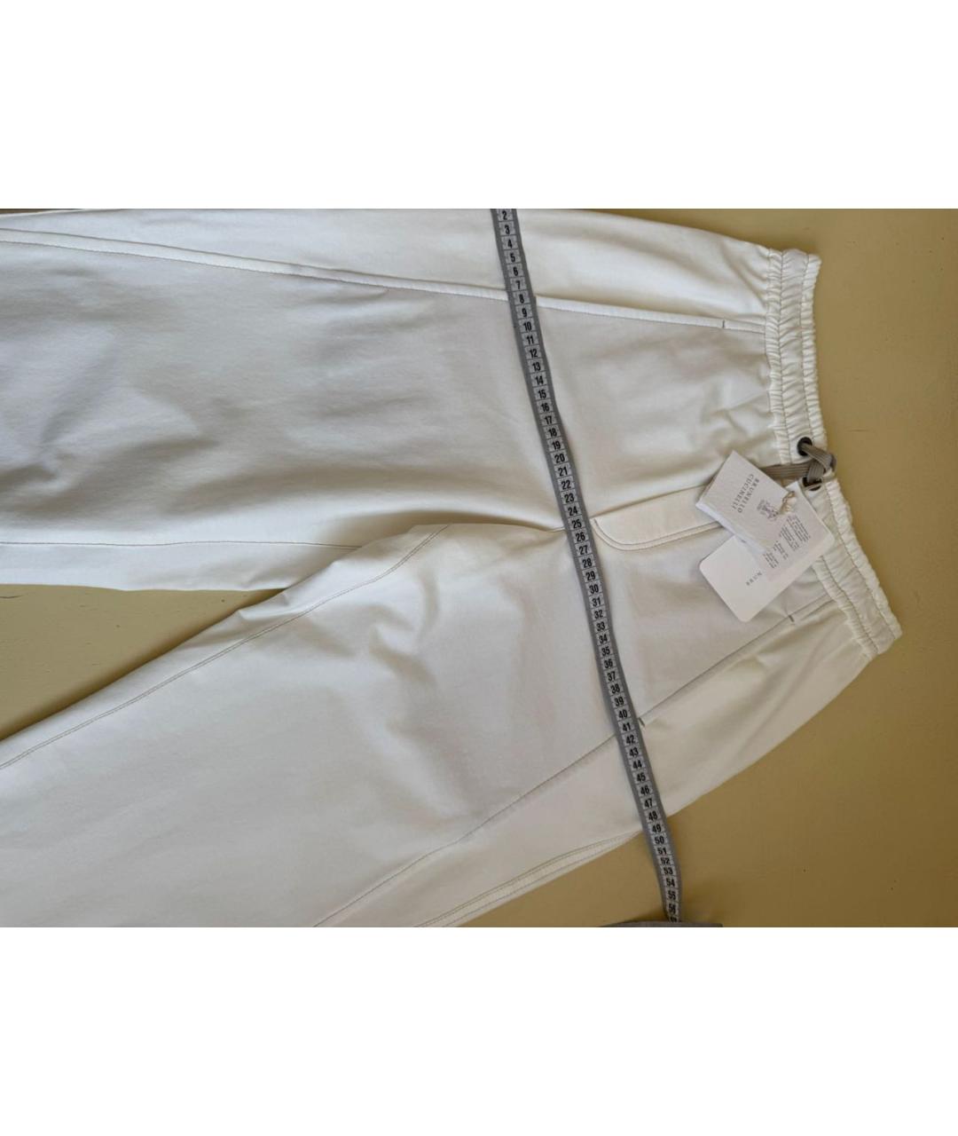 BRUNELLO CUCINELLI Белые спортивные брюки и шорты, фото 4