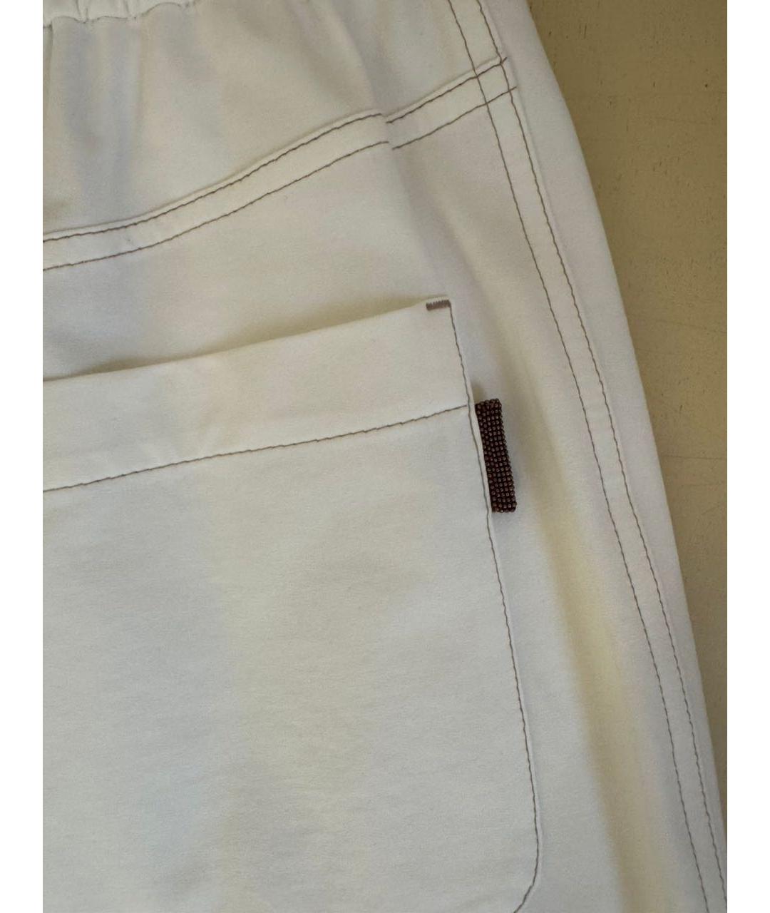 BRUNELLO CUCINELLI Белые спортивные брюки и шорты, фото 3
