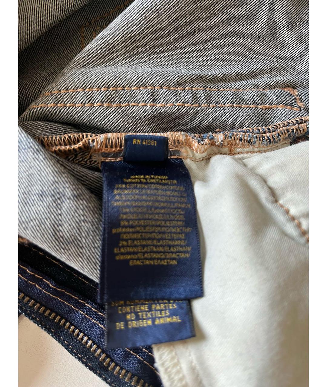 POLO RALPH LAUREN Темно-синие хлопко-лиоцелловые джинсы клеш, фото 3