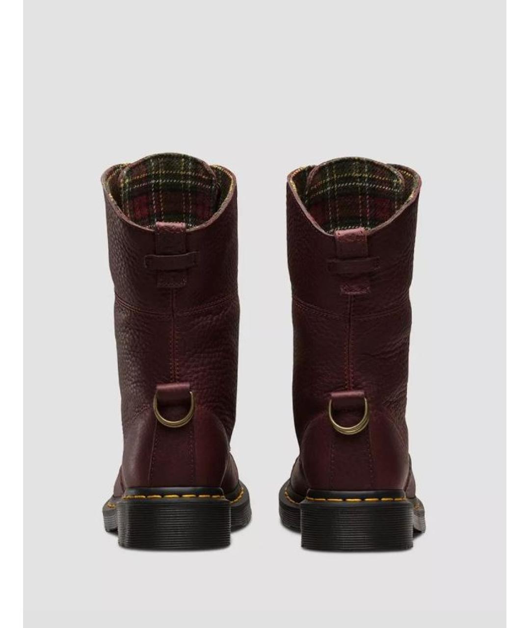 DR. MARTENS Бордовые кожаные ботинки, фото 4