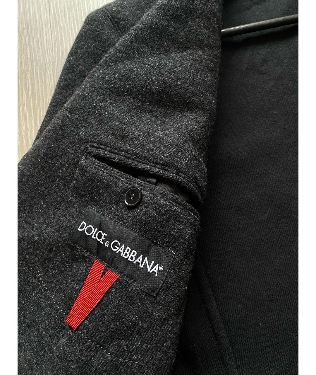 DOLCE&GABBANA Антрацитовый шерстяной пиджак, фото 4