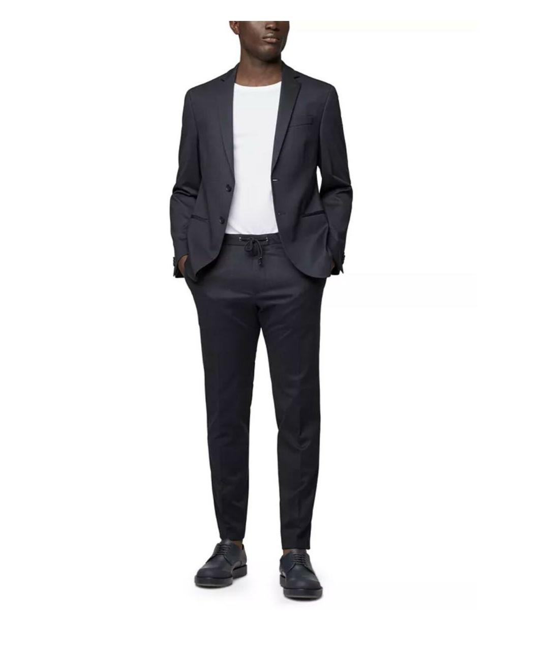 HUGO BOSS Темно-синий классический костюм, фото 4