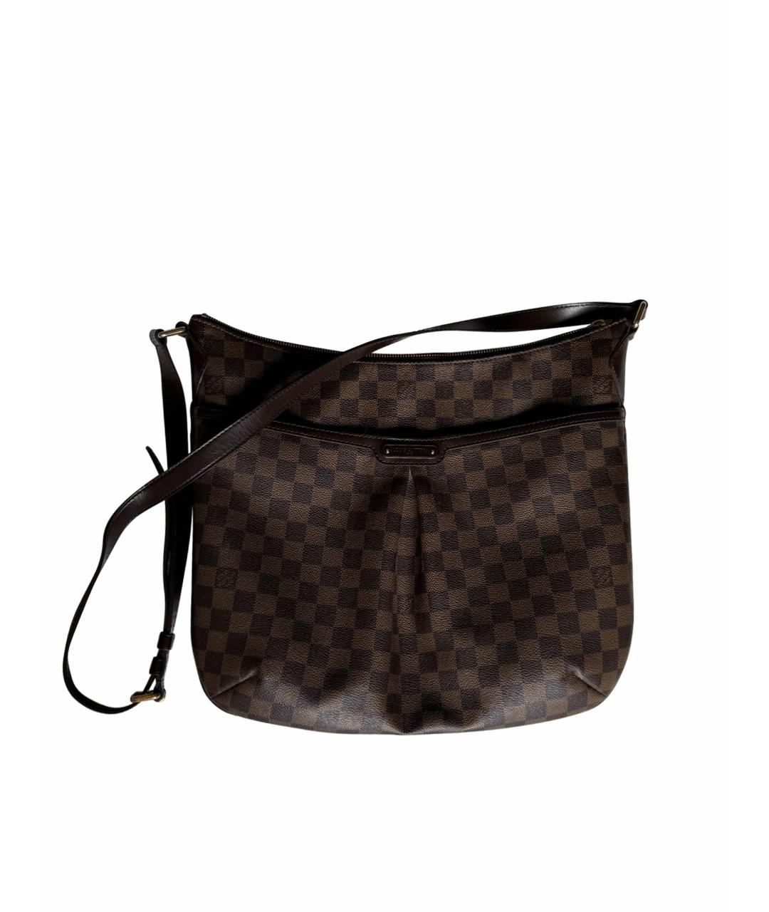 LOUIS VUITTON Коричневая кожаная сумка через плечо, фото 9