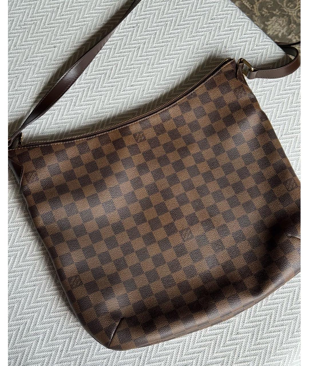 LOUIS VUITTON Коричневая кожаная сумка через плечо, фото 2