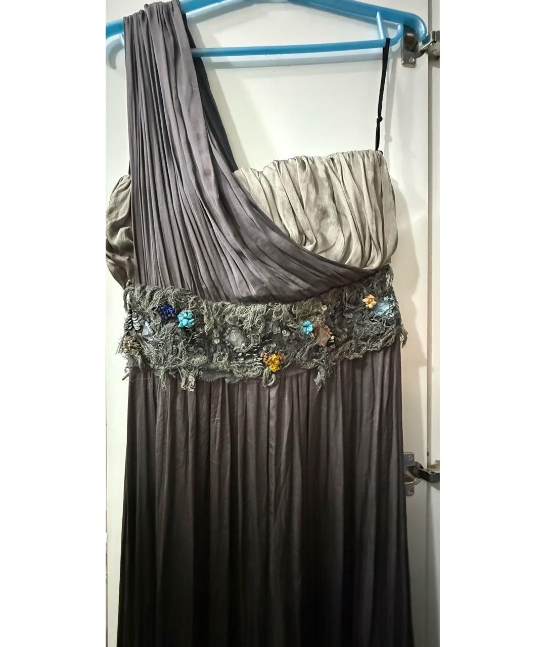 ICEBERG Фиолетовое шелковое вечернее платье, фото 2