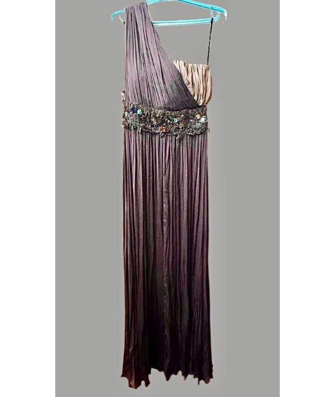 ICEBERG Фиолетовое шелковое вечернее платье, фото 6