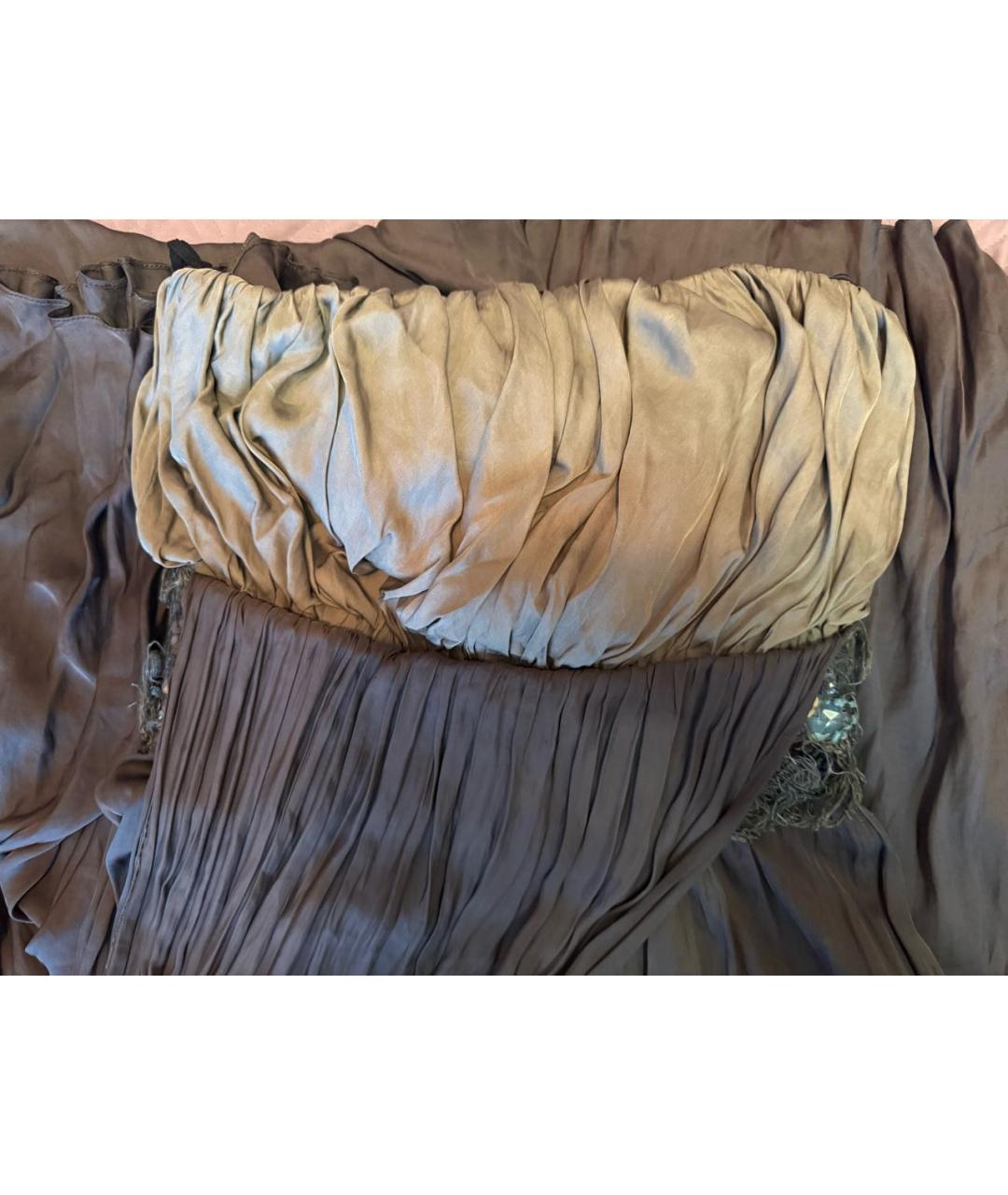 ICEBERG Фиолетовое шелковое вечернее платье, фото 7