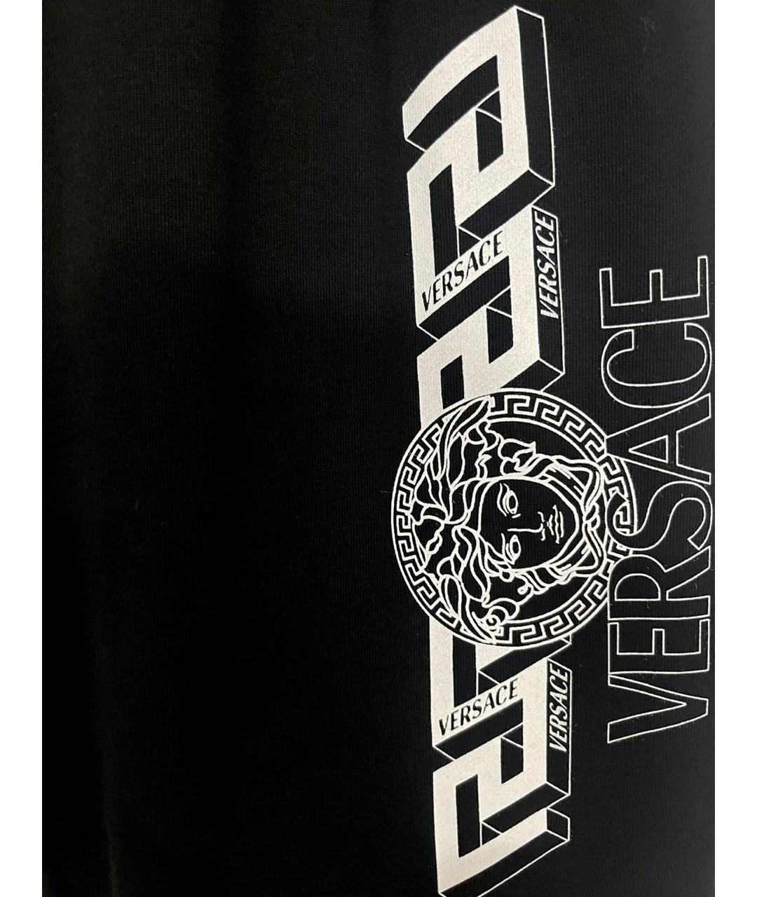 VERSACE Черные хлопковые повседневные брюки, фото 4