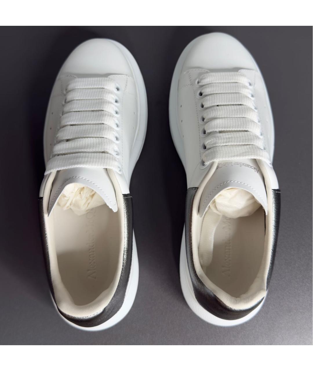 ALEXANDER MCQUEEN Белые кожаные кроссовки, фото 3