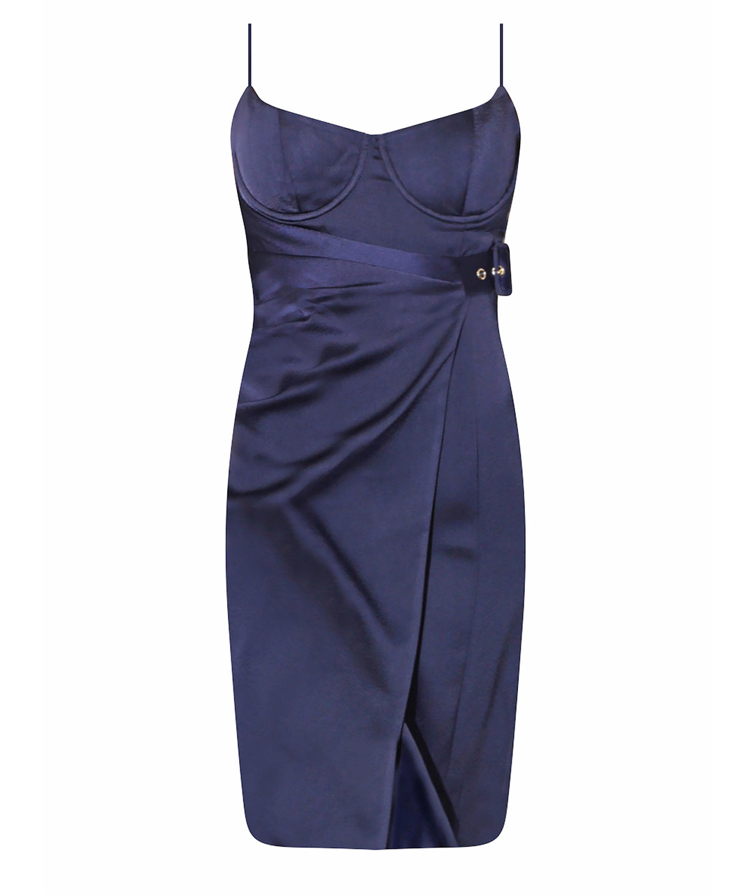 MISHA COLLECTION Темно-синее полиэстеровое повседневное платье, фото 1