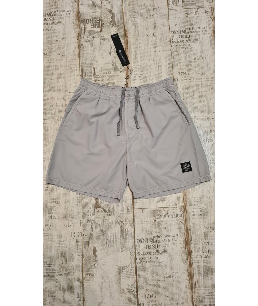 STONE ISLAND Серые шорты, фото 5