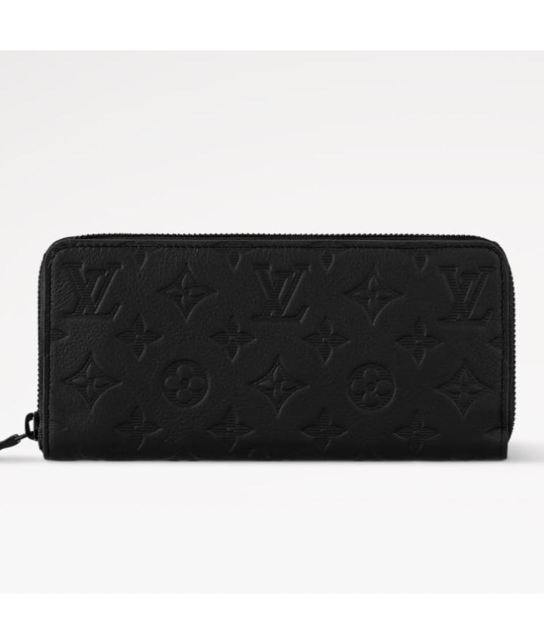 LOUIS VUITTON Черный кожаный кошелек, фото 5