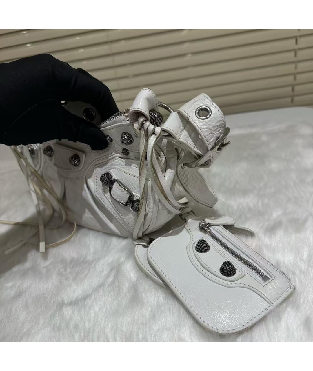 BALENCIAGA Белая сумка через плечо, фото 3