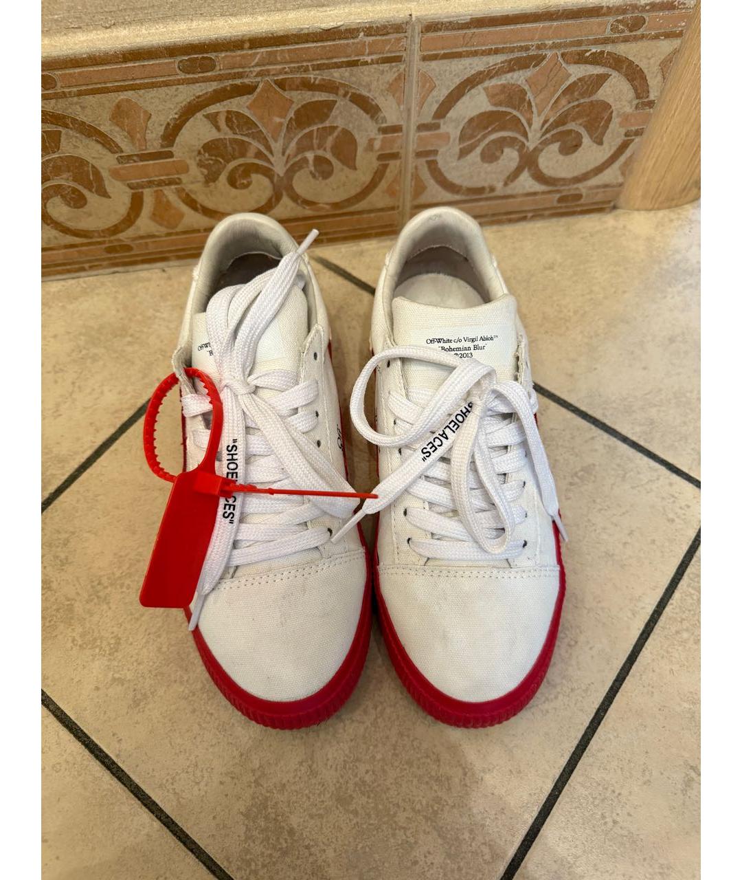 OFF-WHITE Белые кеды, фото 2