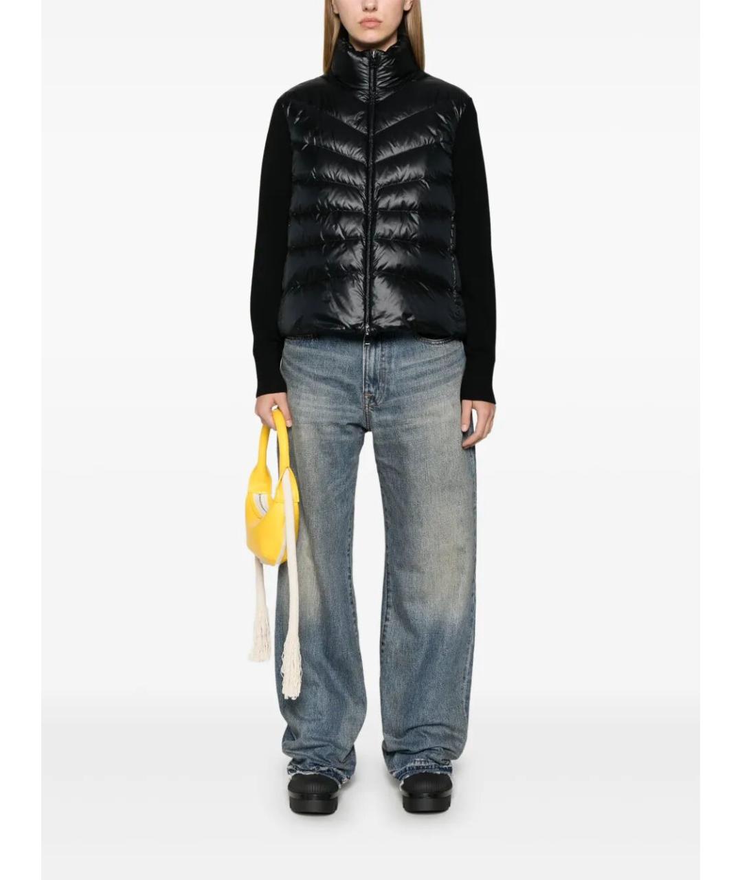 MONCLER Черный пуховик, фото 4