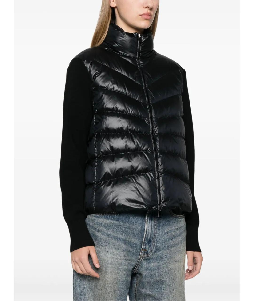 MONCLER Черный пуховик, фото 2