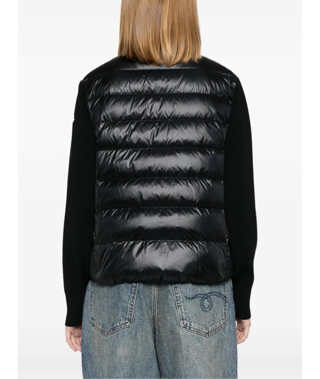 MONCLER Черный пуховик, фото 3