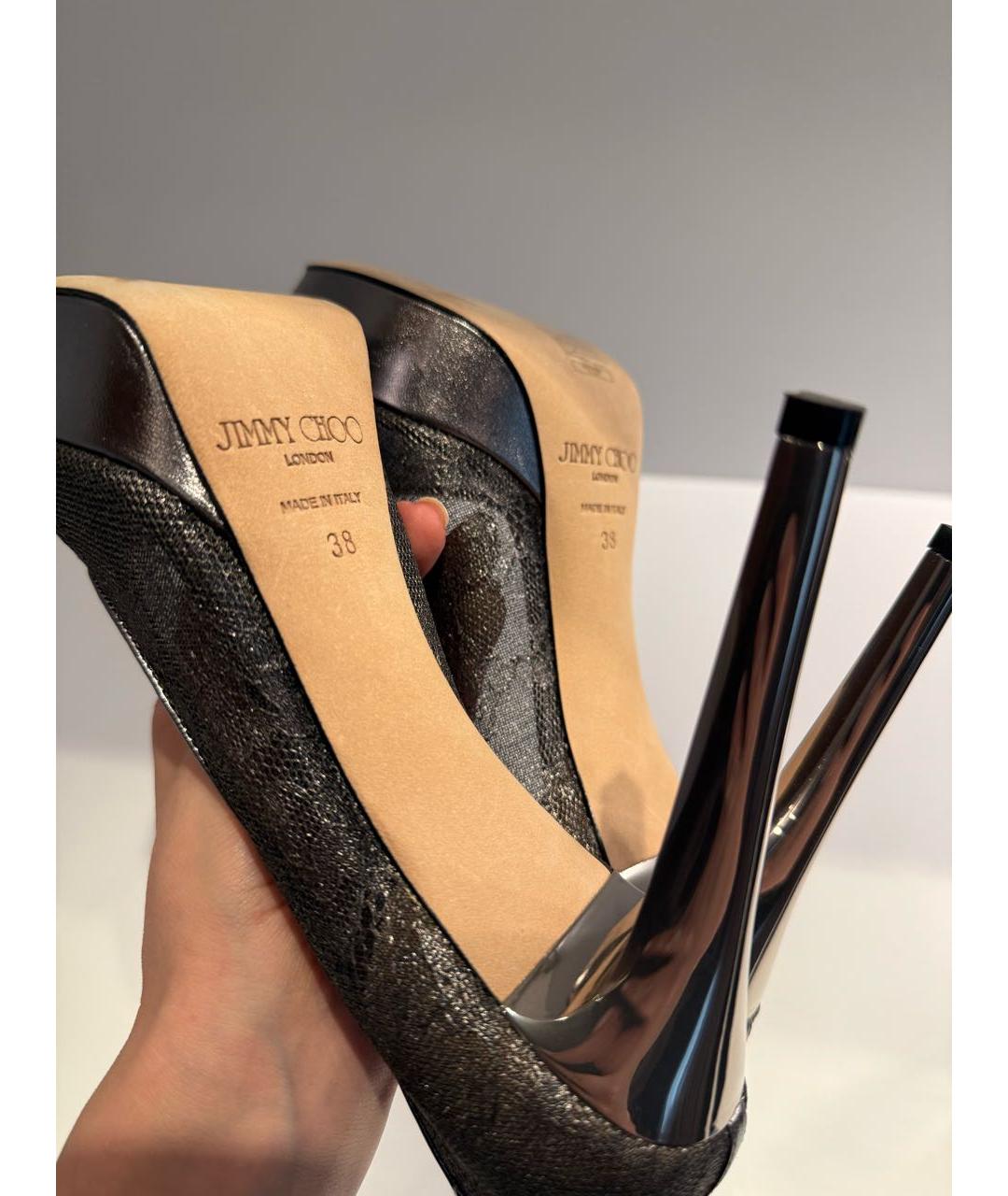JIMMY CHOO Серебряные туфли, фото 6