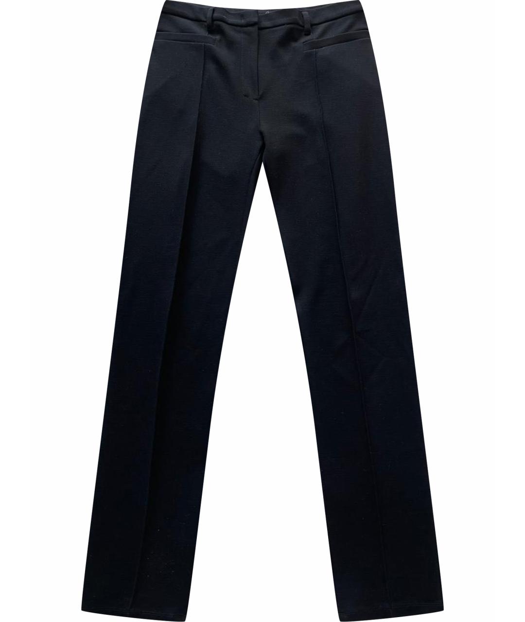 SPORTMAX Черные вискозные брюки узкие, фото 1