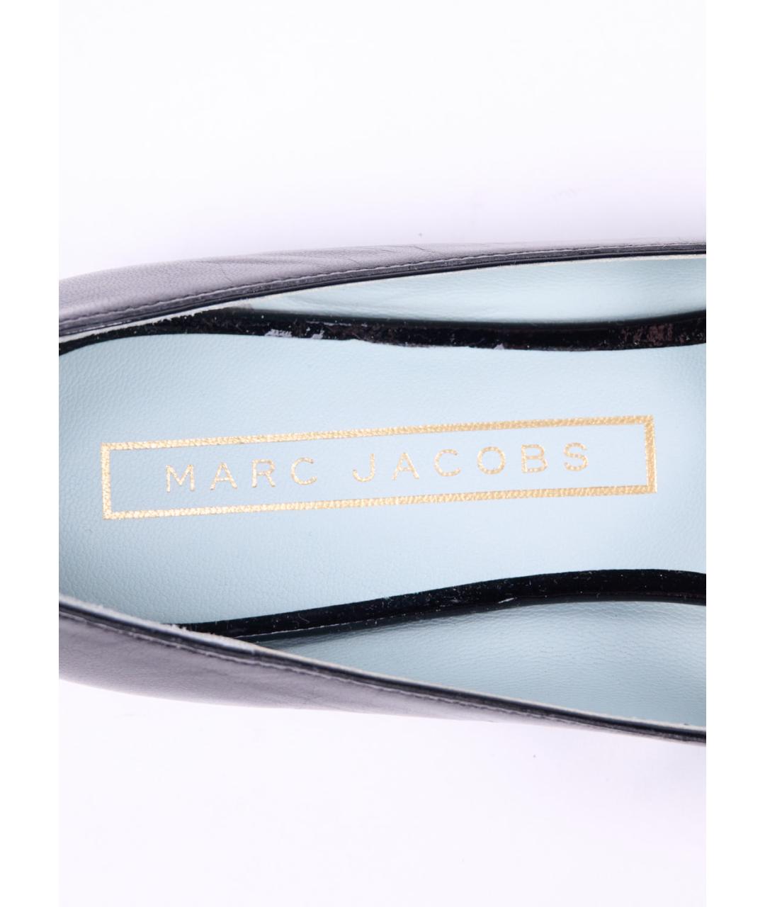 MARC JACOBS Черные кожаные балетки, фото 5