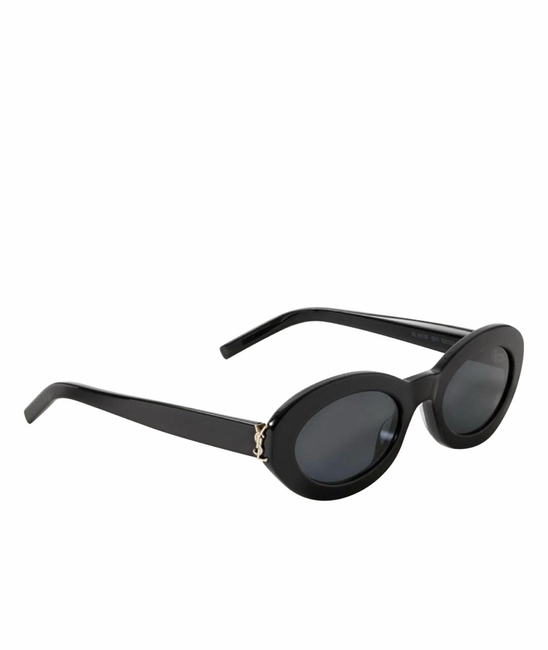 SAINT LAURENT Черные пластиковые солнцезащитные очки, фото 1