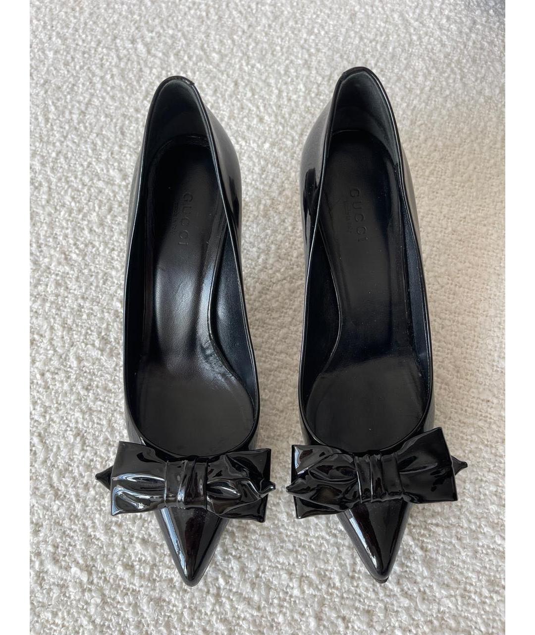 GUCCI Черные туфли из лакированной кожи, фото 3