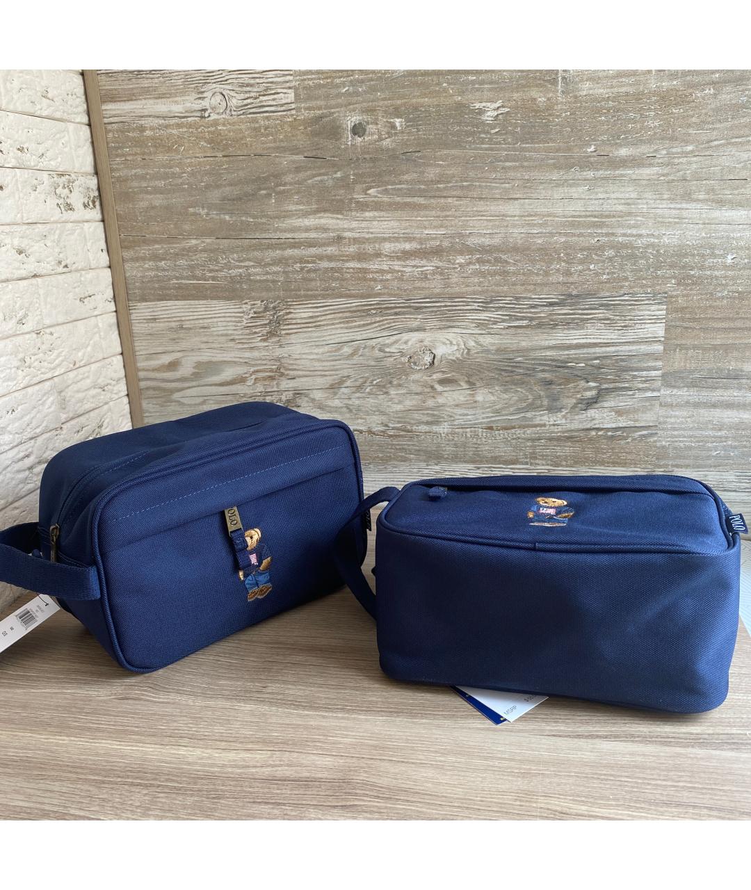 POLO RALPH LAUREN Синяя тканевая косметичка, фото 5