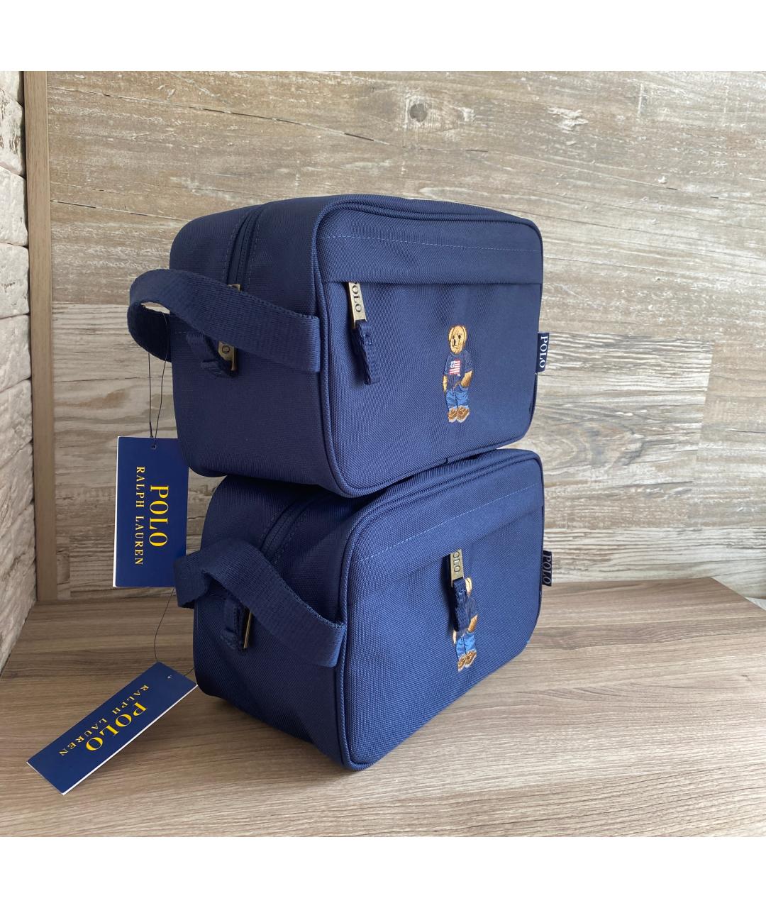 POLO RALPH LAUREN Синяя тканевая косметичка, фото 2