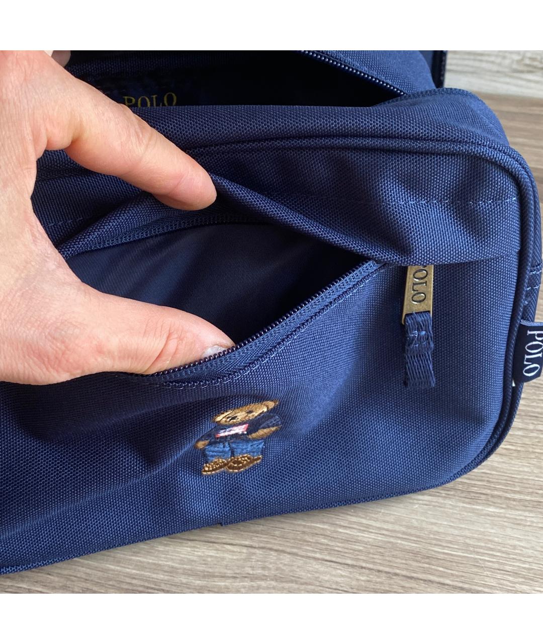 POLO RALPH LAUREN Синяя тканевая косметичка, фото 4