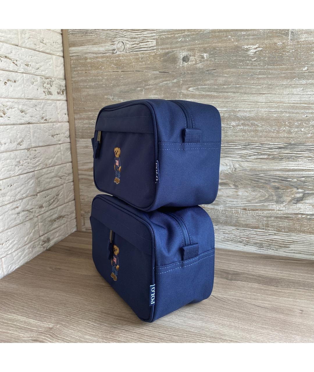 POLO RALPH LAUREN Синяя тканевая косметичка, фото 8
