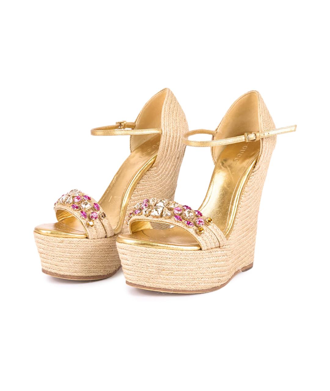 GUCCI Бежевые босоножки, фото 2