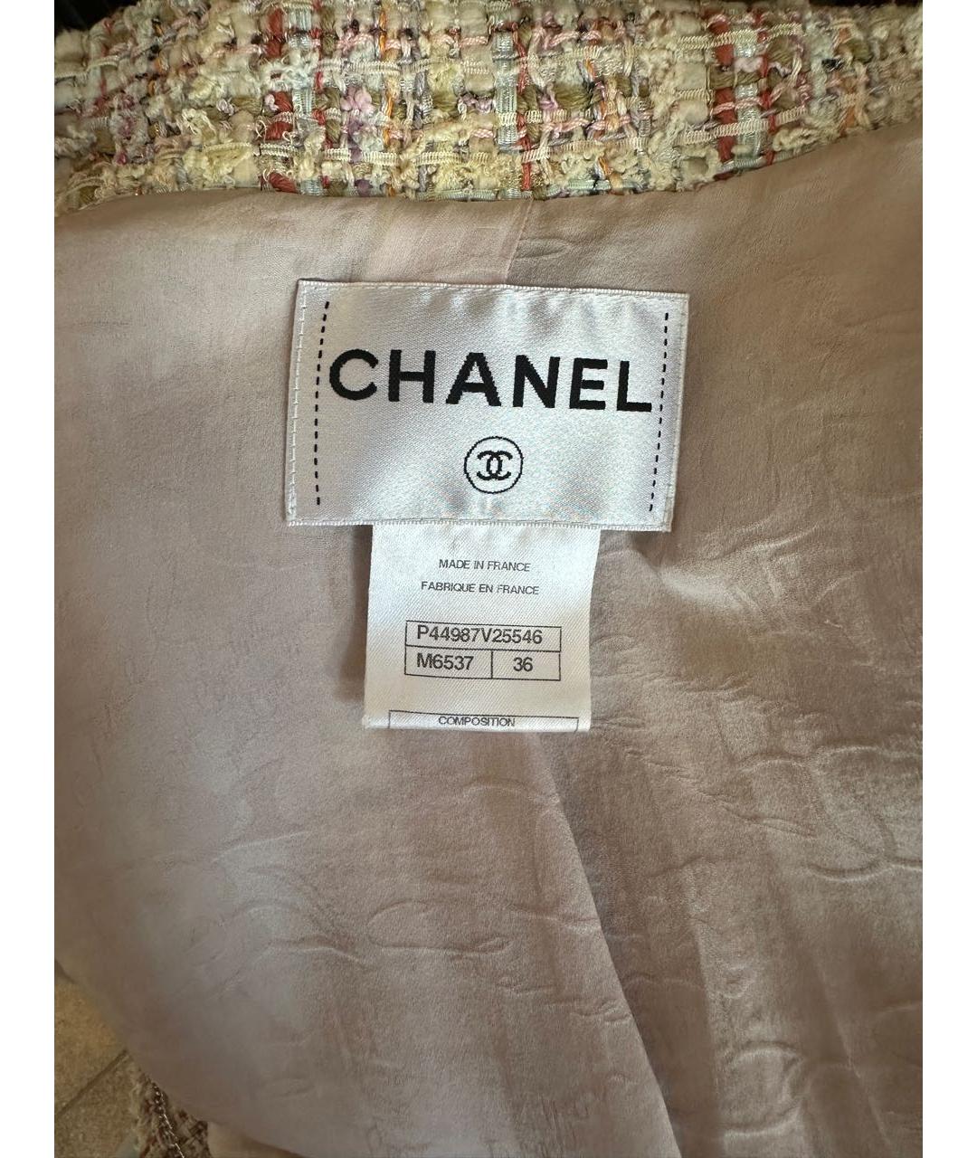 CHANEL Розовый твидовый жакет/пиджак, фото 3