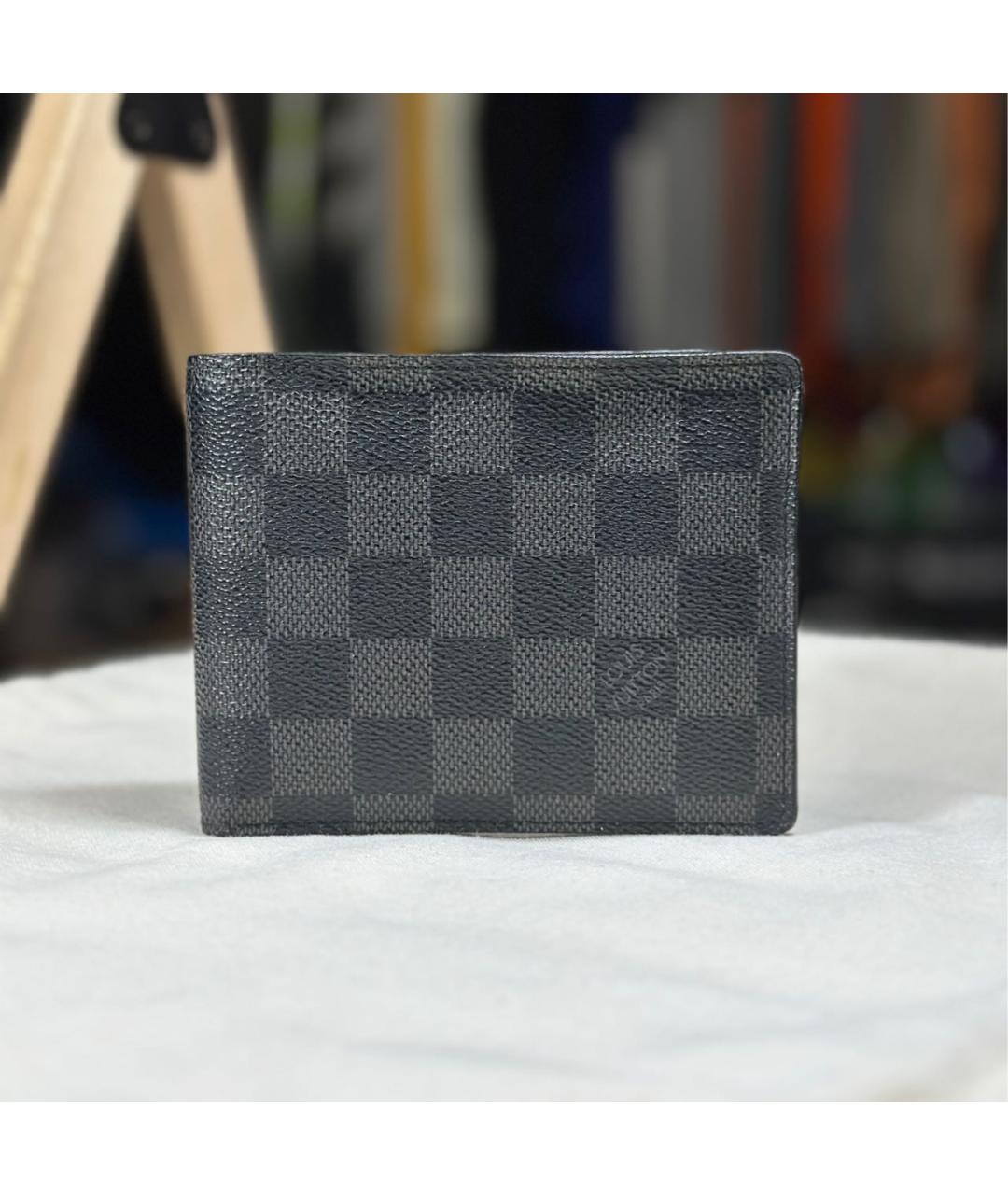 LOUIS VUITTON Антрацитовый кошелек, фото 9