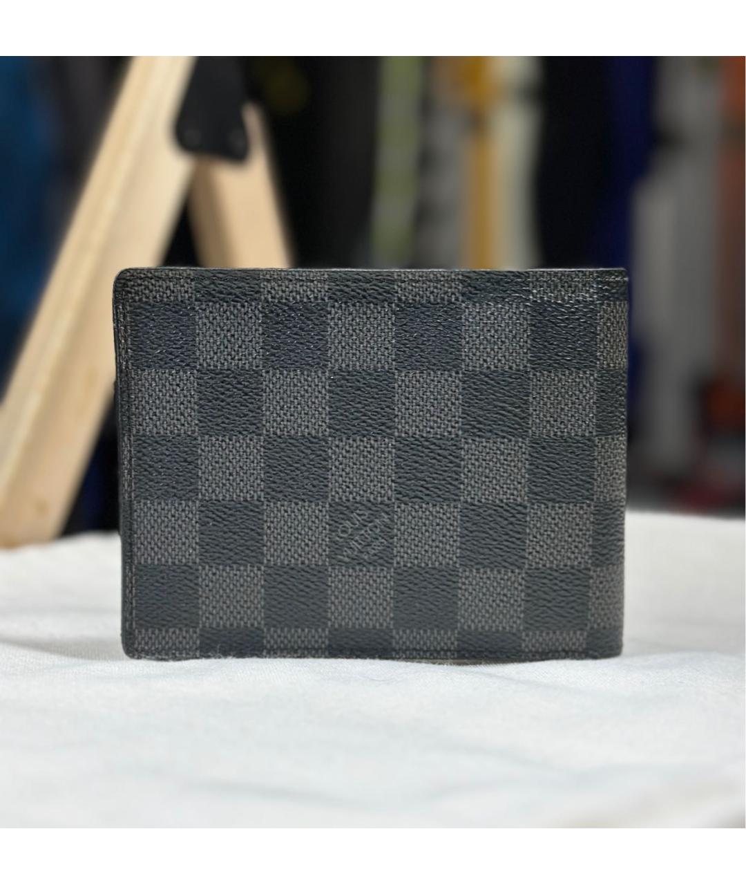 LOUIS VUITTON Антрацитовый кошелек, фото 2