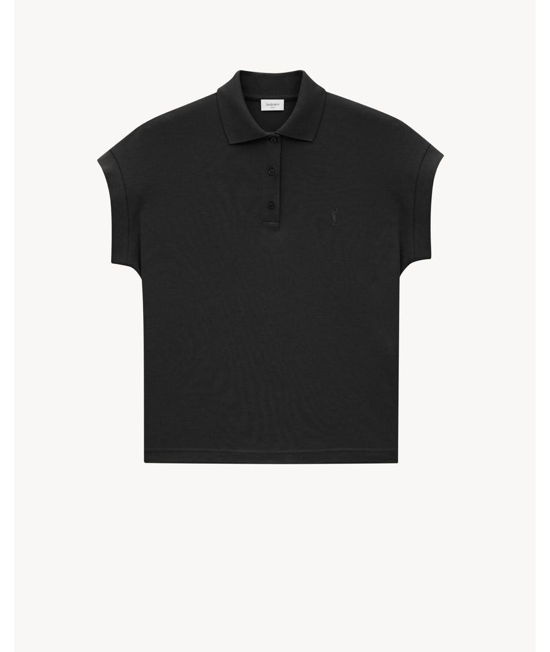 SAINT LAURENT Черная хлопковая футболка, фото 9