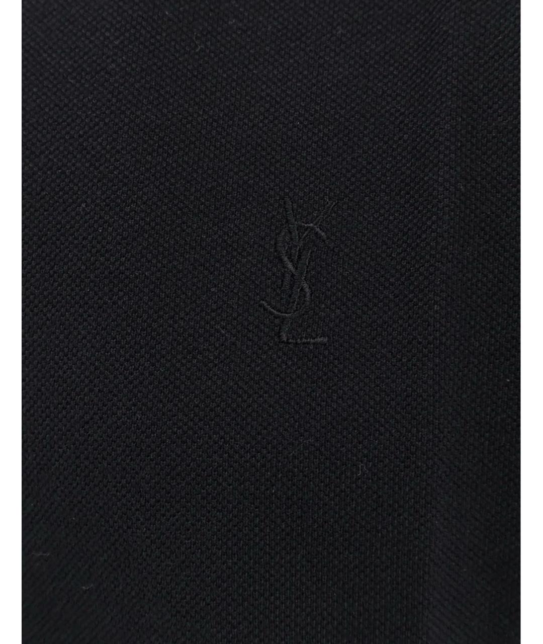 SAINT LAURENT Черная хлопковая футболка, фото 5