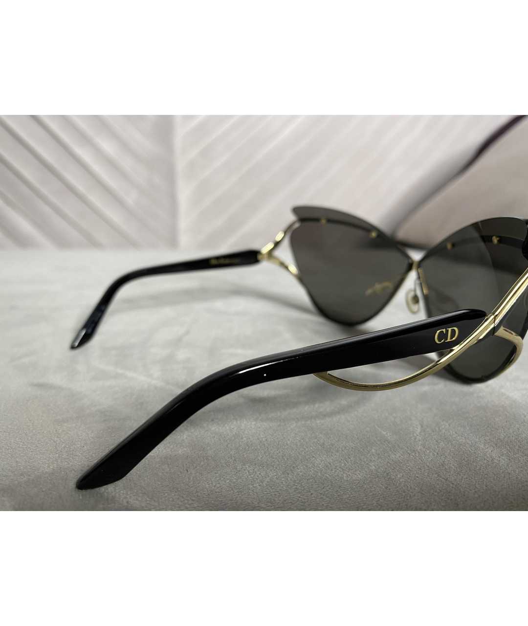 CHRISTIAN DIOR PRE-OWNED Золотые пластиковые солнцезащитные очки, фото 3