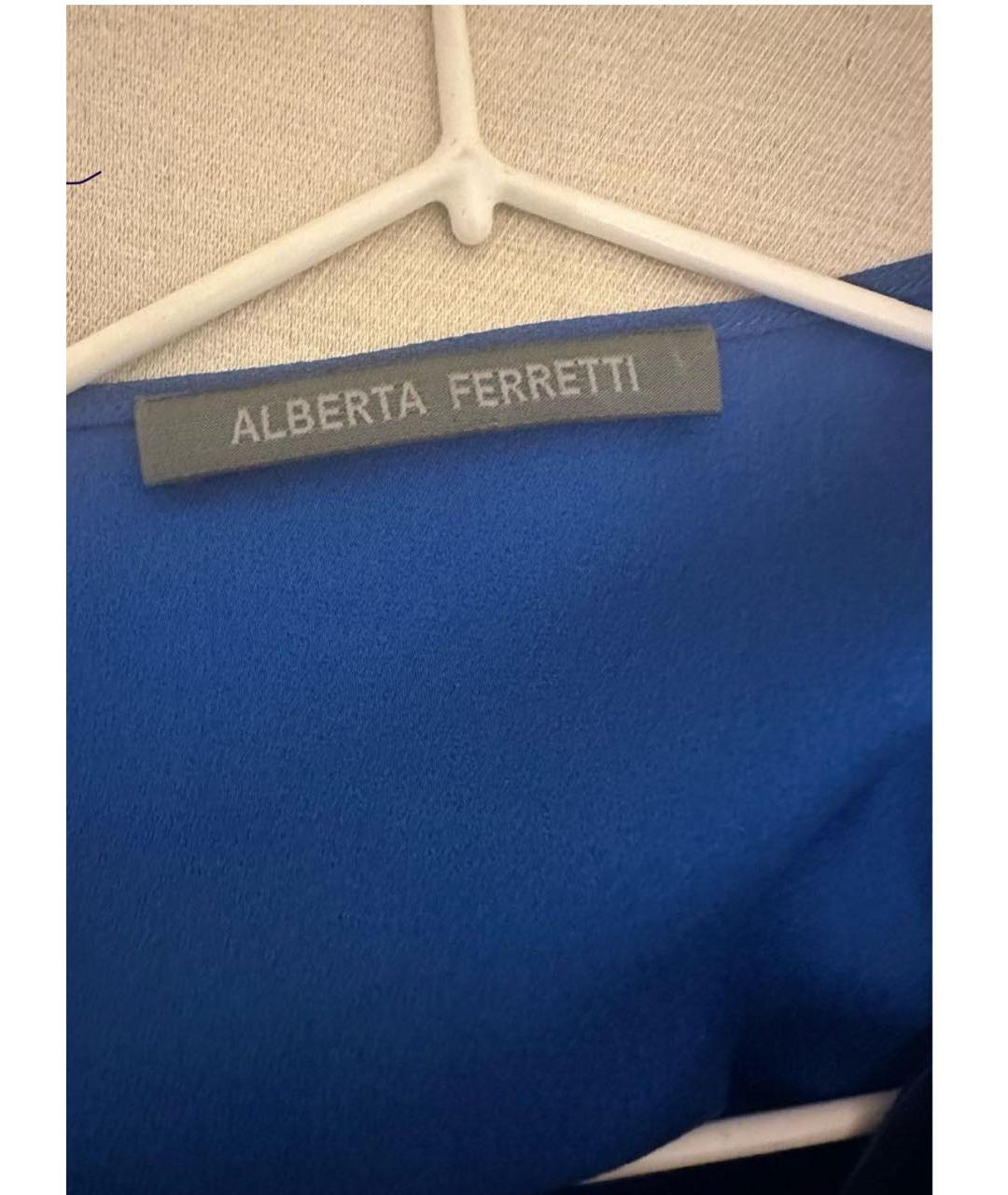 ALBERTA FERRETTI Синее вечернее платье, фото 3
