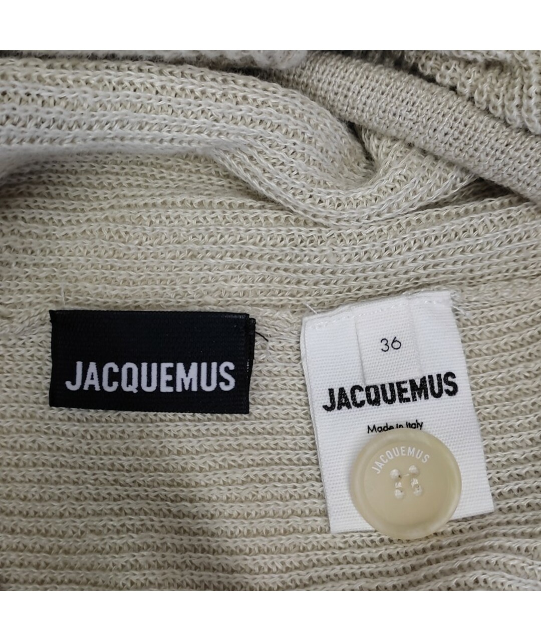 JACQUEMUS Бежевая майка, фото 4