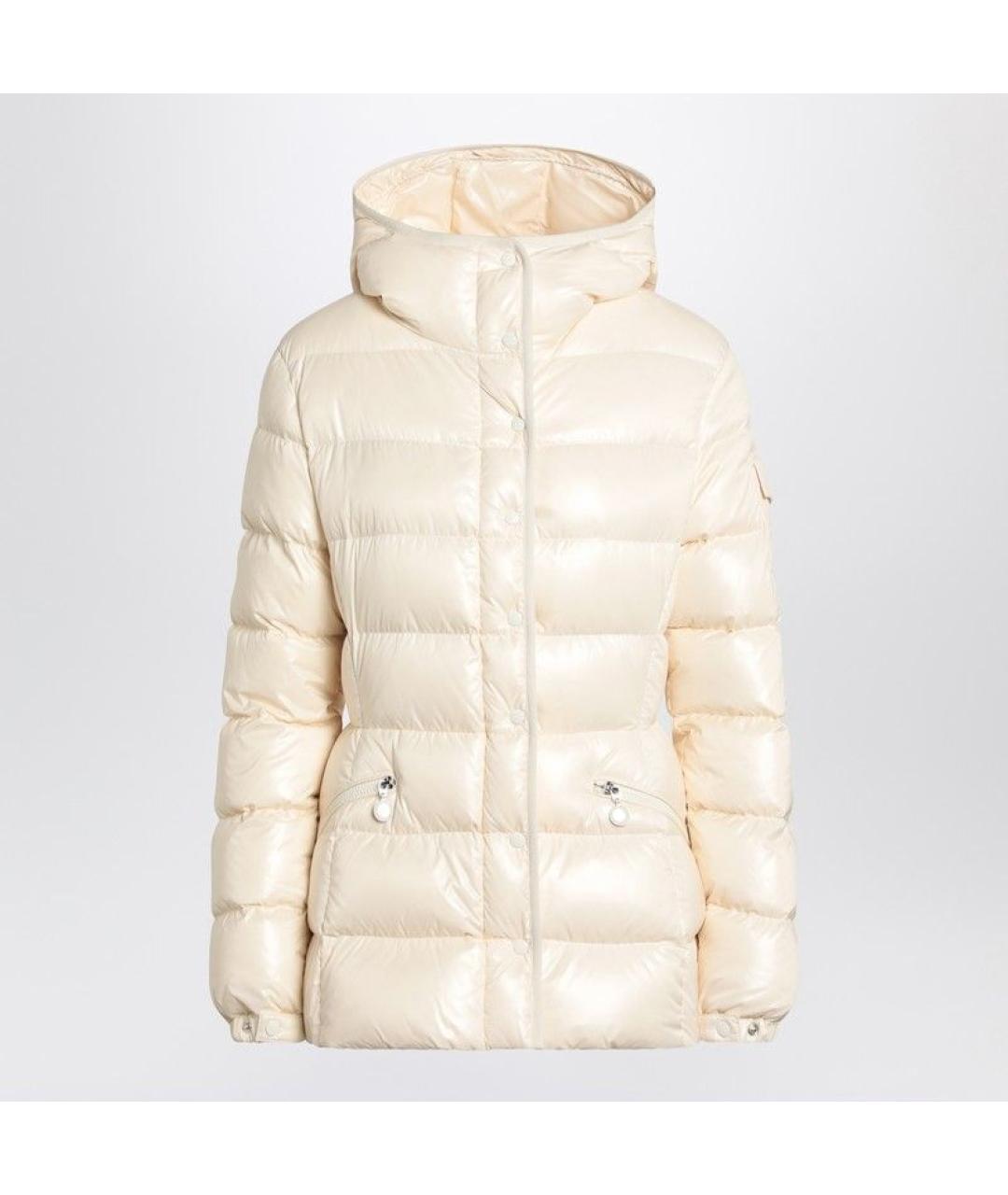 MONCLER Белый полиамидовый пуховик, фото 3