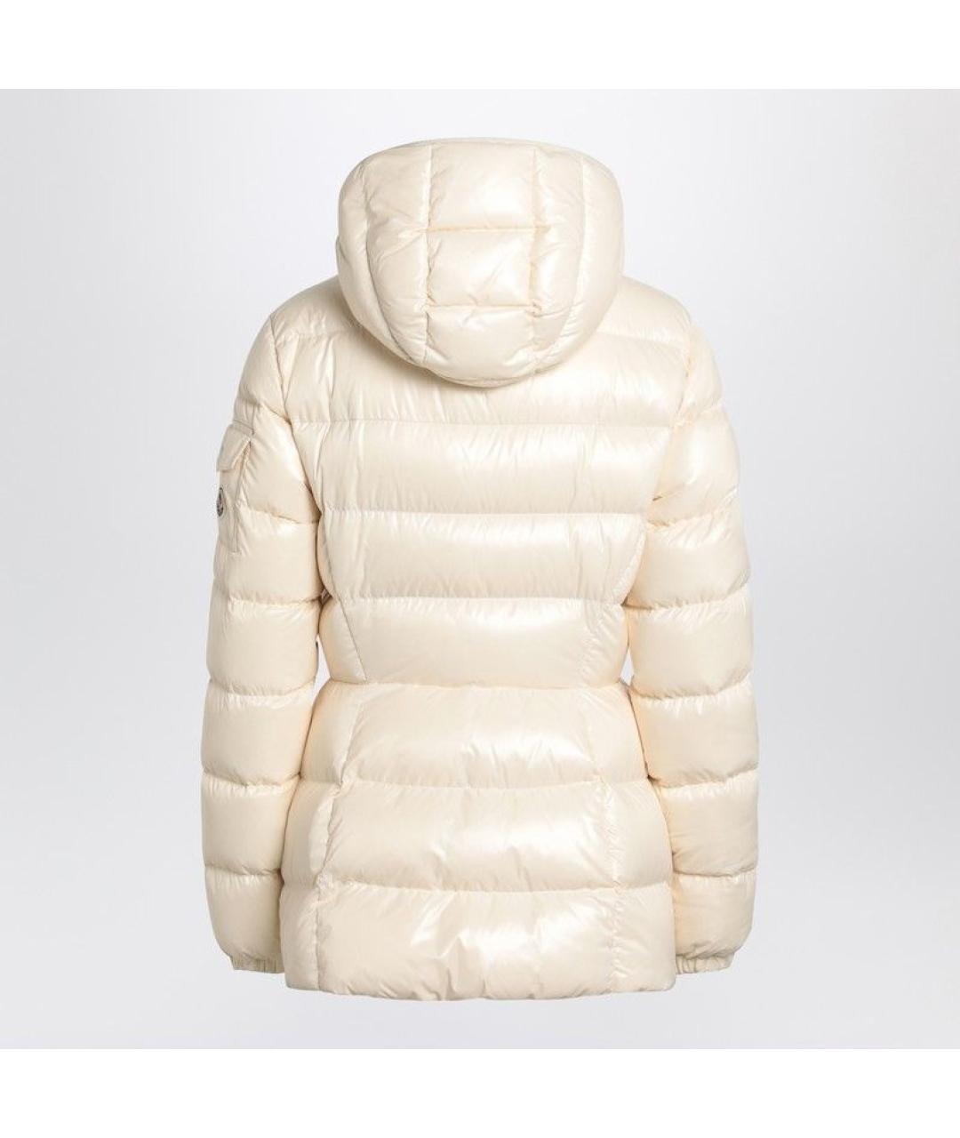 MONCLER Белый полиамидовый пуховик, фото 2