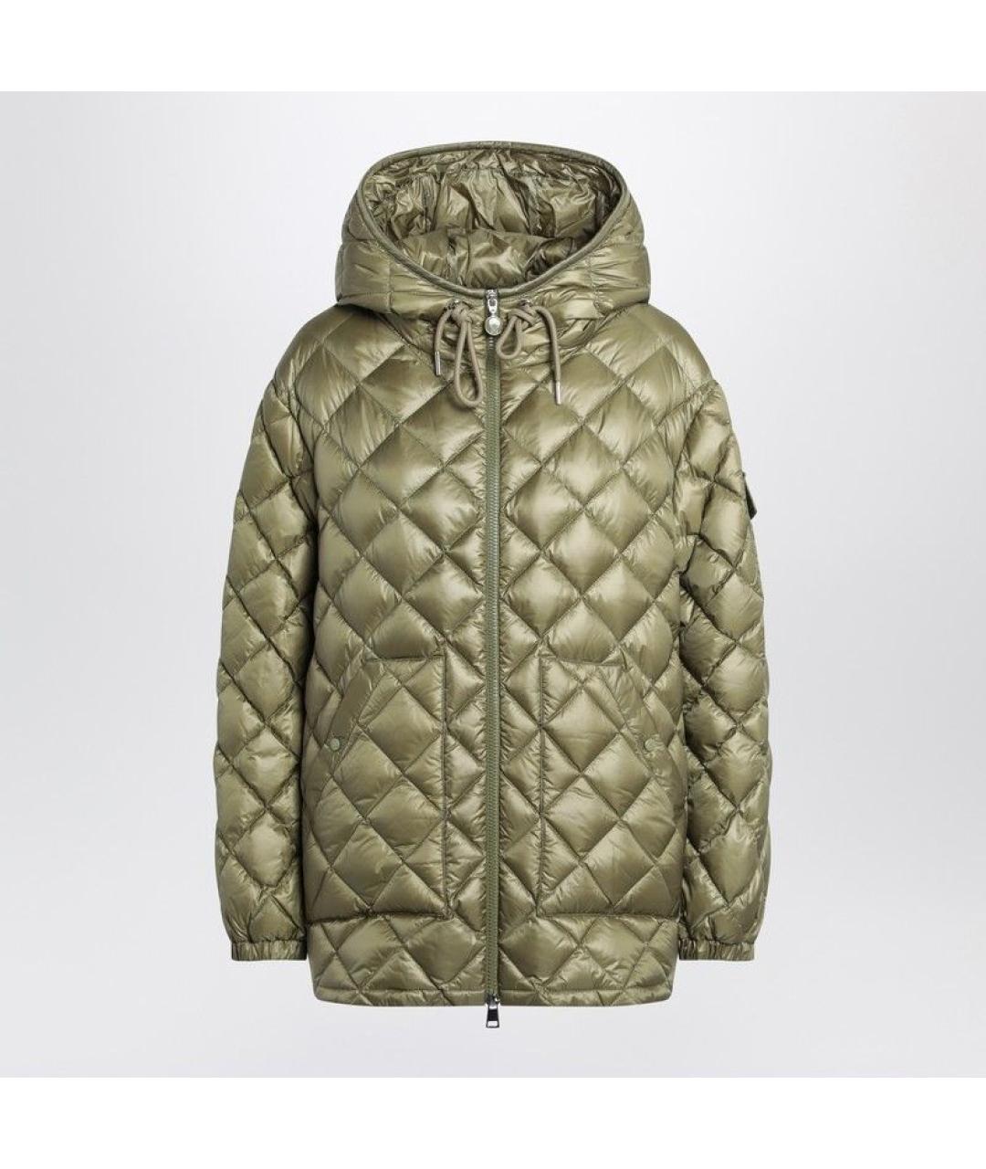 MONCLER Зеленая полиамидовая куртка, фото 3