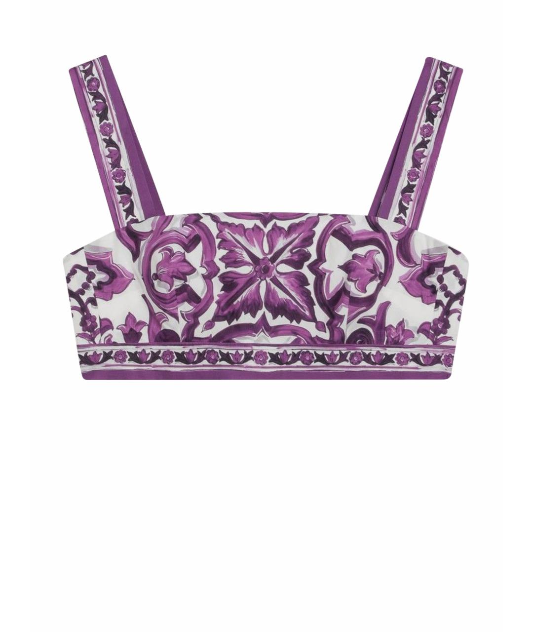 DOLCE&GABBANA Фиолетовая хлопковая майка, фото 1