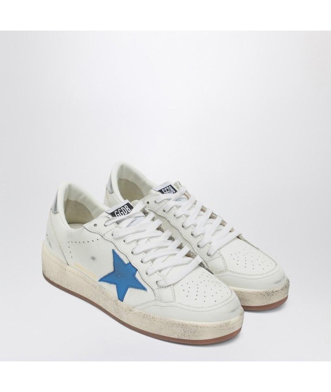 GOLDEN GOOSE DELUXE BRAND Белые кожаные низкие кроссовки / кеды, фото 2