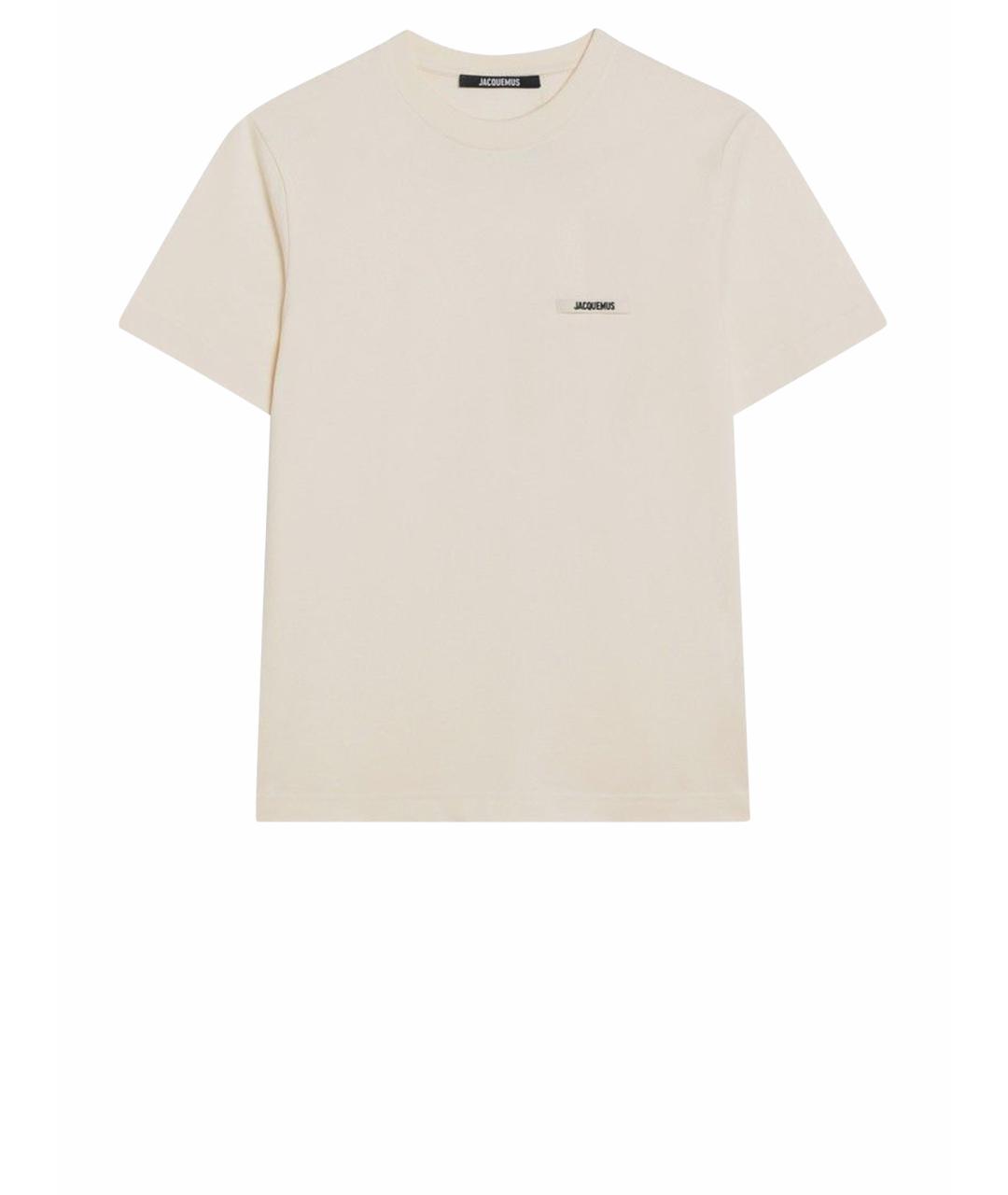 JACQUEMUS Бежевая хлопковая футболка, фото 1