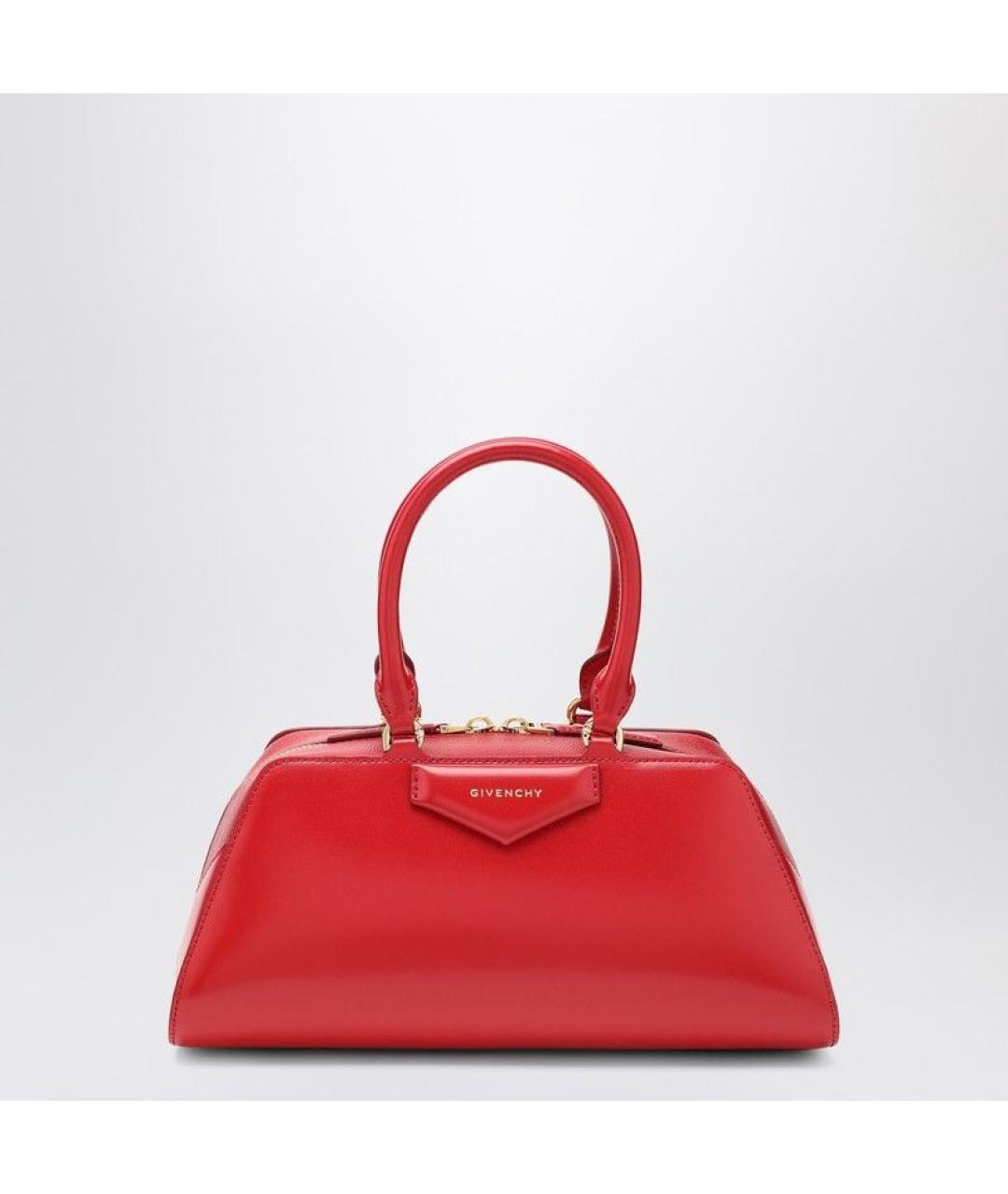 GIVENCHY Красная кожаная сумка тоут, фото 3