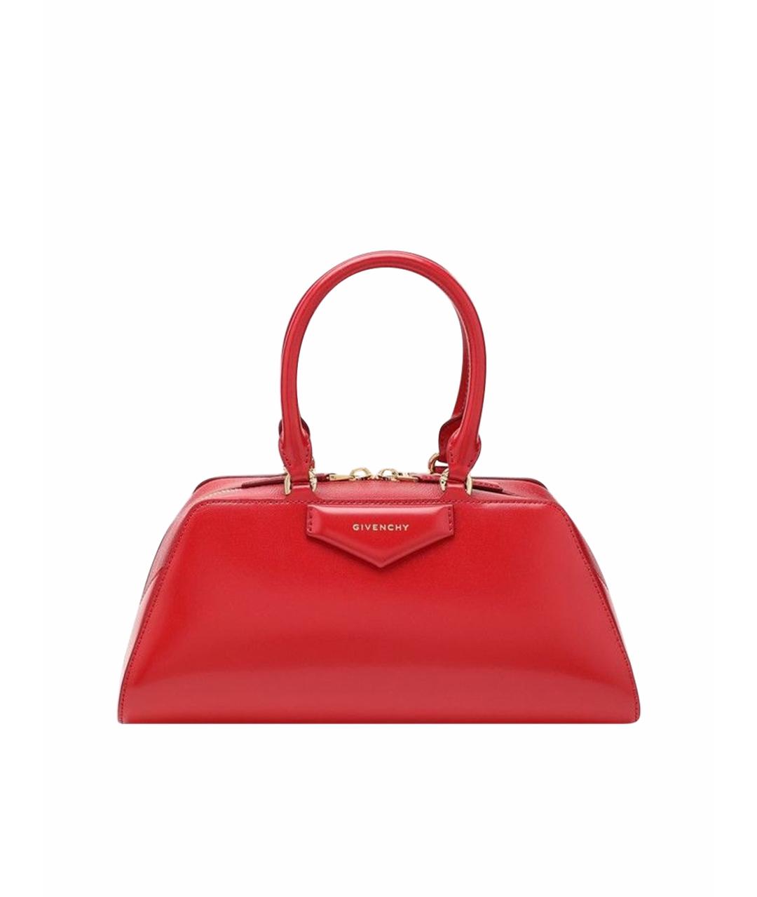 GIVENCHY Красная кожаная сумка тоут, фото 1